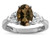 Star K Oval 8x6 Genuine Smoky Quartz Marquee Design Engagement Promise Ring - 316669W9