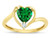 Star K Simulated Emerald Heart Bypass Love Knot Promise Ring - 316189AF9