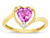 Star K Created Pink Sapphire Heart Bypass Love Knot Promise Ring - 316177AF8