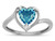 Star K Genuine Blue Topaz Heart Bypass Love Knot Promise Ring - 316181AP8