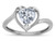 Star K Heart Genuine White Topaz Bypass Love Knot Promise Ring - 316174A55