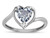 Star K Heart Genuine Aquamarine Bypass Love Knot Promise Ring - 316193B9