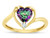 Star K Heart Mystic Rainbow Topaz Bypass Love Knot Promise Ring - 316173B4