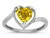 Star K Genuine Citrine Heart Bypass Love Knot Promise Ring - 316179AP5
