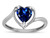 Star K Heart Created Sapphire Bypass Love Knot Promise Ring - 316200B6