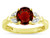 Star K Round 7mm Genuine Garnet Marquee Design Promise Engagement Ring - 316748AF8