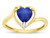 Star K Heart Created Star Sapphire Bypass Love Knot Promise Ring - 316170B5