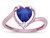 Star K Heart Created Star Sapphire Bypass Love Knot Promise Ring - 316170B5