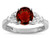 Star K Round 7mm Genuine Garnet Marquee Design Promise Engagement Ring - 316748AP8