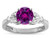 Star K Round 7mm Genuine Rhodolite Marquee Design Promise Engagement Ring - 316749W4