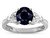 Star K Round 7mm Genuine Black Sapphire Marquee Design Promise Engagement Ring - 316746AF7