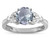 Star K Round 7mm Genuine Aquamarine Marquee Design Promise Engagement Ring - 316744W5