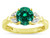 Star K Round 7mm Simulated Emerald Marquee Design Promise Engagement Ring - 316736B45
