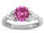 Star K Round 7mm Created Pink Sapphire Marquee Design Promise Engagement Ring - 316732P85