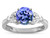 Star K Round 7mm Simulated Tanzanite Marquee Design Promise Engagement Ring - 316758AP4