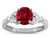 Star K Round 7mm Created Ruby Marquee Design Promise Engagement Ring - 316752AF85