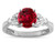 Star K Round 7mm Created Ruby Marquee Design Promise Engagement Ring - 316752AP6
