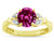 Star K Round 7mm Simulated Pink Tourmaline Marquee Design Promise Engagement Ring - 316754AF75