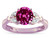 Star K Round 7mm Simulated Pink Tourmaline Marquee Design Promise Engagement Ring - 316754AF75