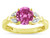 Star K Round 7mm Created Pink Sapphire Marquee Design Promise Engagement Ring - 316753AF45