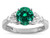 Star K Round 7mm Simulated Emerald Marquee Design Promise Engagement Ring - 316757W9