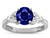 Star K Round 7mm Created Sapphire Marquee Design Promise Engagement Ring - 316751W75