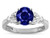 Star K Round 7mm Created Sapphire Marquee Design Promise Engagement Ring - 316751AP7