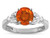 Star K Round 7mm Simulated Orange Mexican Fire Opal Marquee Design Promise Engagement Ring - 316759AP7