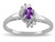 Star K Small Oval 5x3mm Genuine Amethyst Bypass Ring - 316106W75