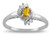 Star K Small Oval 5x3mm Genuine Citrine Bypass Ring - 316094P65