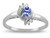 Star K Small Oval 5x3mm Genuine Tanzanite Bypass Ring - 316108W85