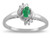 Star K Small Oval 5x3mm Genuine Emerald Bypass Ring - 316091A5