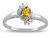 Star K Small Oval 5x3mm Genuine Citrine Bypass Ring - 316105AP5