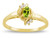 Star K Small Oval 5x3mm Genuine Peridot Bypass Ring - 316095B85
