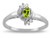 Star K Small Oval 5x3mm Genuine Peridot Bypass Ring - 316095A8