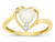Star K Heart Genuine Opal Bypass Love Knot Promise Ring - 316164P55