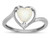 Star K Heart Genuine Opal Bypass Love Knot Promise Ring - 316164P55