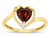 Star K Heart Genuine Garnet Bypass Love Knot Promise Ring - 316165P4