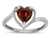 Star K Heart Genuine Garnet Bypass Love Knot Promise Ring - 316165P4