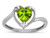 Star K Heart Genuine Peridot Bypass Love Knot Promise Ring - 316163P8