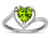 Star K Heart Genuine Peridot Bypass Love Knot Promise Ring - 316163P8