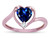 Star K Heart Created Sapphire Bypass Love Knot Promise Ring - 316166B65