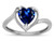 Star K Heart Created Sapphire Bypass Love Knot Promise Ring - 316166A8