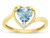 Star K Heart Genuine Sky Blue Topaz Bypass Love Knot Promise Ring - 316161B85