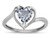 Star K Heart Genuine Aquamarine Bypass Love Knot Promise Ring - 316159A55