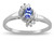Star K Small Oval 5x3mm Genuine Tanzanite Bypass Ring - 316142AF55