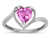 Star K Heart Created Pink Sapphire Bypass Love Knot Promise Ring - 316168A9
