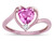 Star K Heart Created Pink Sapphire Bypass Love Knot Promise Ring - 316168B5