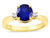 Star K 3 Three Stone Round Created Sapphire Classic Engagement Promise Ring - 316014B5
