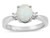 Star K 3 Three Stone Round Genuine Opal Classic Engagement Promise Ring - 316009A9